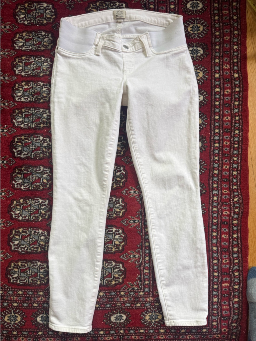 J. Crew White Maternity Toothpick Jeans Size 29